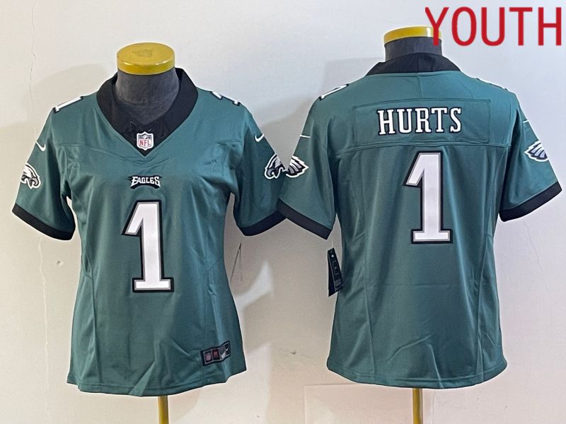 Youth Philadelphia Eagles #1 Hurts Green Nike Vapor F.U.S.E. Limited NFL Jerseys->detroit lions->NFL Jersey